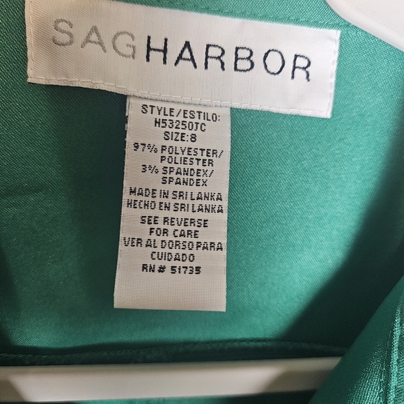 Sag Harbor Green Button-Up Blouse - Picture 2 of 4